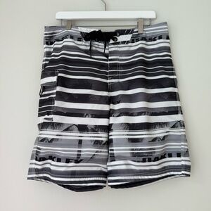 Oakley Men's Black and Gray‎ Swim Shorts Sz 34